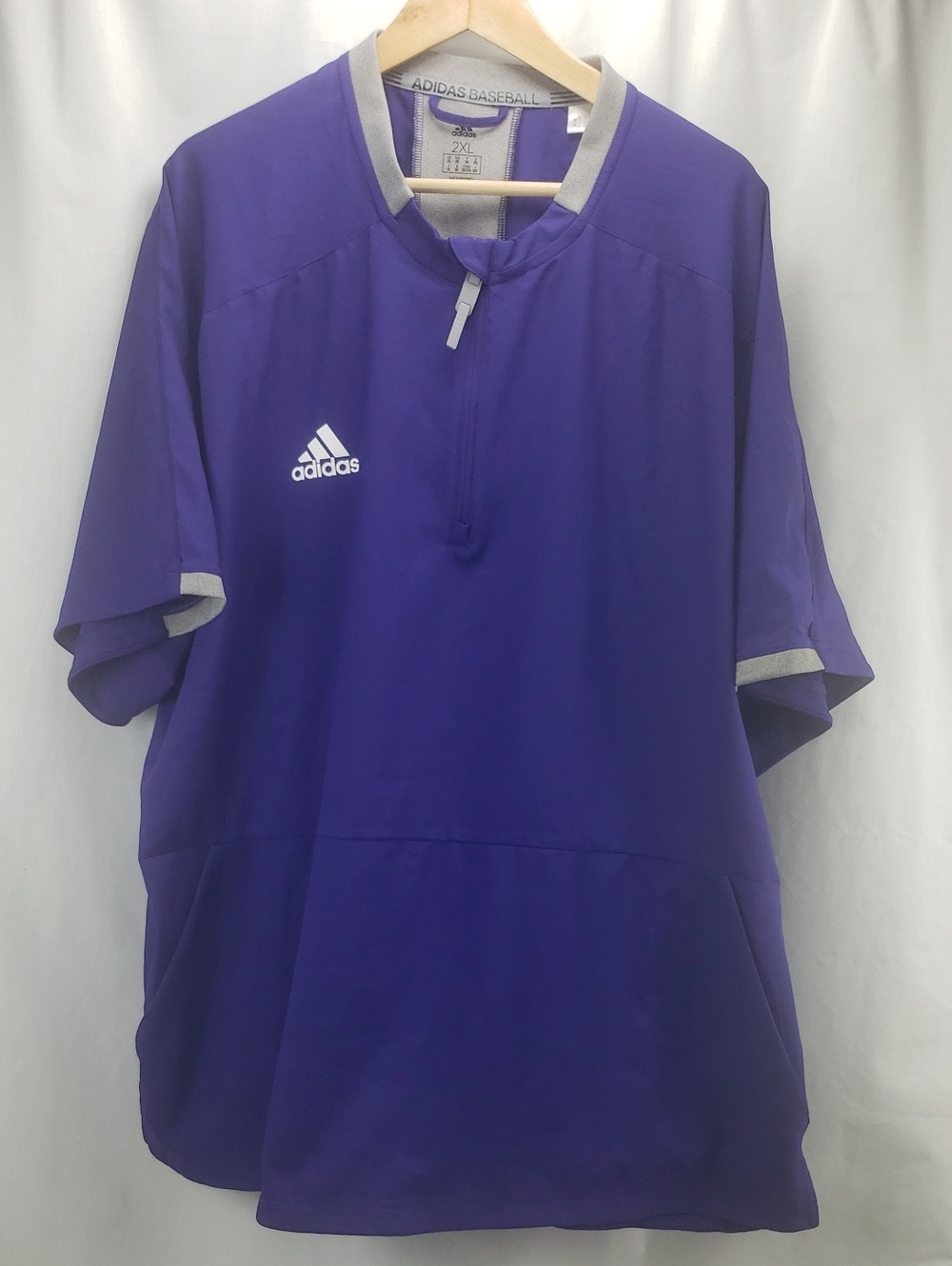 Adidas Men's Baseball 1/4 Zip Shirt Sz 2XL